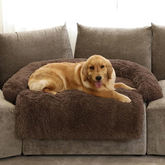 GGIB Calming Dog Bed Fluffy Plush Dog Mat by GGIB