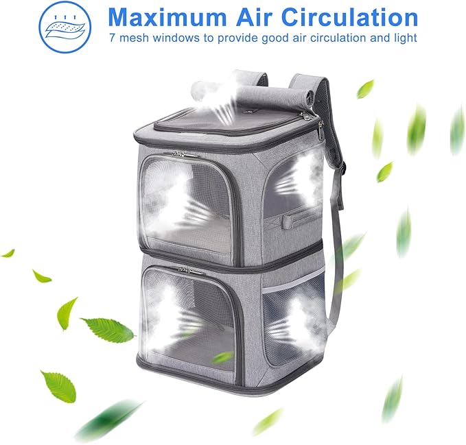 2-in-1 Double Pet Carrier Backpack - Image 4