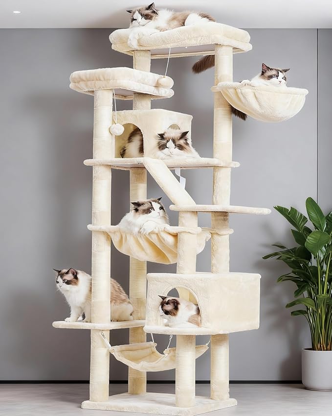 Heybly Cat Tree, 71-Inch-Tall Tower - Image 3