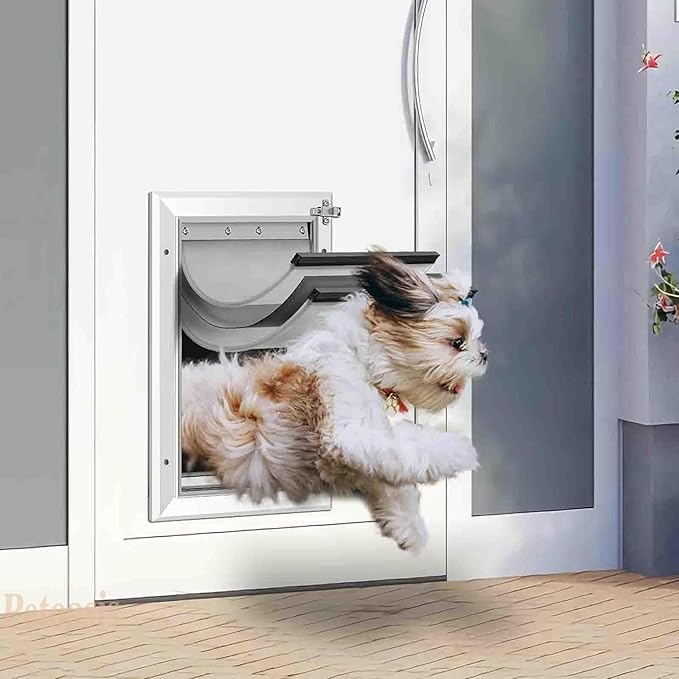 3-Flaps Heavy-Duty Dog Door, Rust Proof Aluminum Alloy Frame, Extreme Weather - Image 6