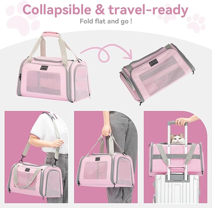 Airline Approved Cat Carrier 17.5×10.5×10.5 in, Escape-Proof Design - Image 8