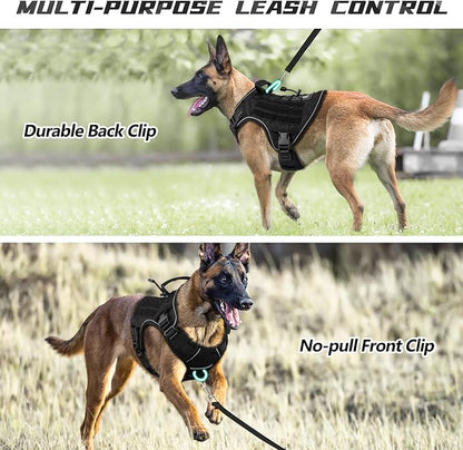 WINGOIN Tactical Dog Harness for Extra Large Dogs, Heavy Duty No Pull Dog - Image 3