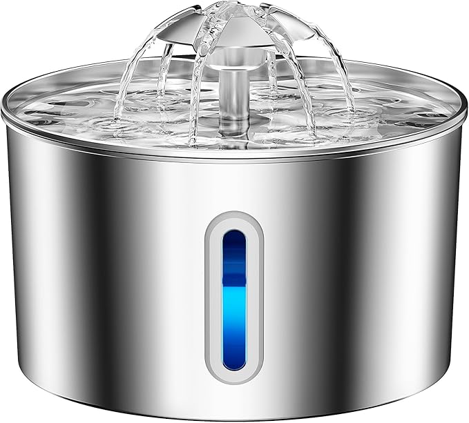 Cat Water Fountain Stainless Steel - 74oz/2.2L Automatic Large Pet Watering - Image 9
