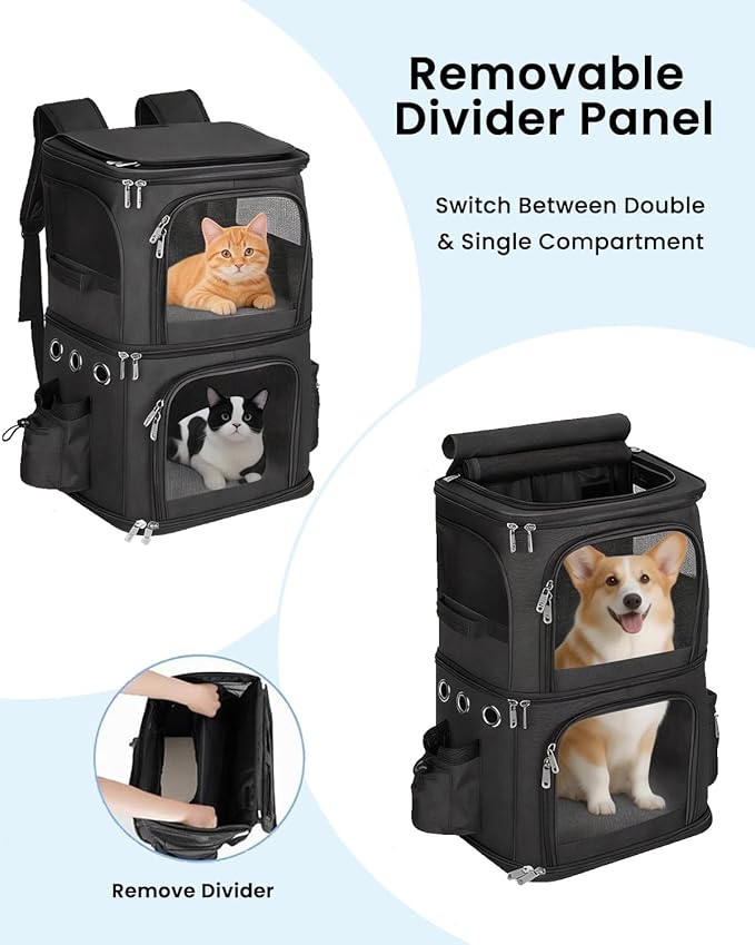 HOVONO Double-Compartment Pet Carrier Backpack - Image 2