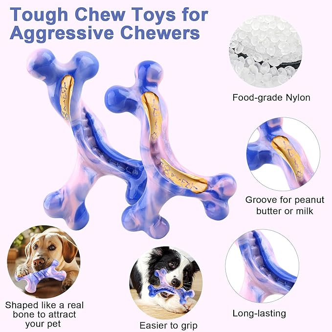 Rensh 3-Pack Tough Dog Chew Toys - Image 4