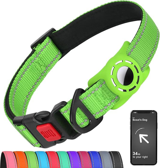 AirTag Dog Collar with AirTag Holder Compatible by Erbine