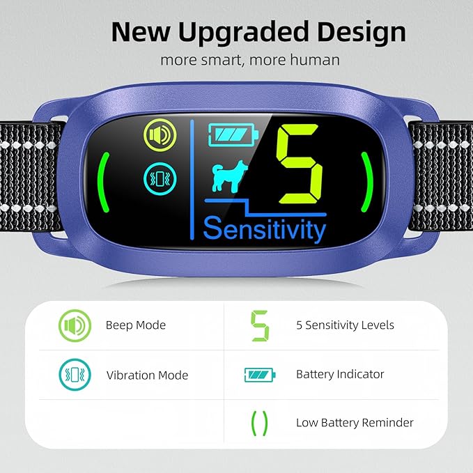 FAFAFROG Dog Bark Collar, Rechargeable Smart Collar, Anti Barking Training - Image 2