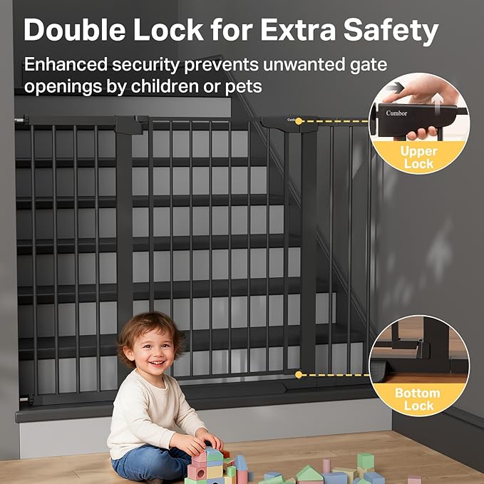 Cumbor 36" Extra Tall 29.7-51.5" Baby Gate - Image 4