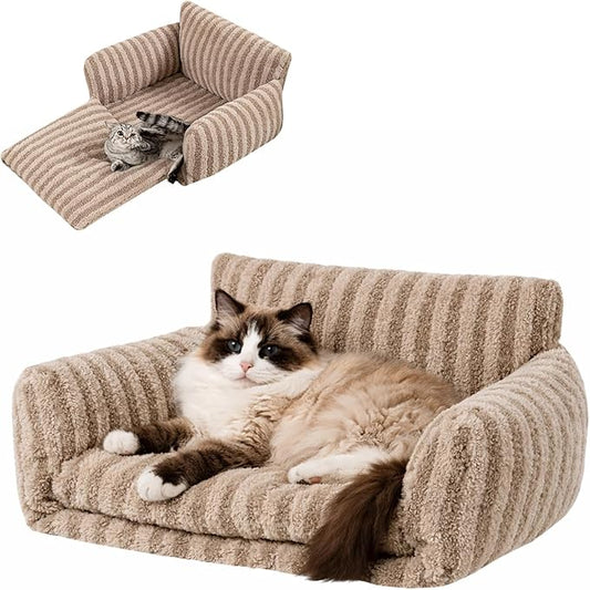Hollypet Cat Bed Fluffy Plush Multifunctional Double-Layer Machine Washable by Hollypet
