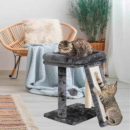 SYANDLVY Small Cat Tree with Perch, Cat Scratching Board - Image 7