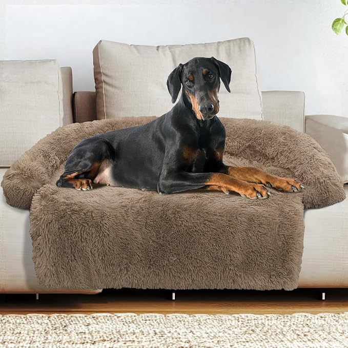 GGIB Calming Dog Bed Fluffy Plush Dog Mat by GGIB
