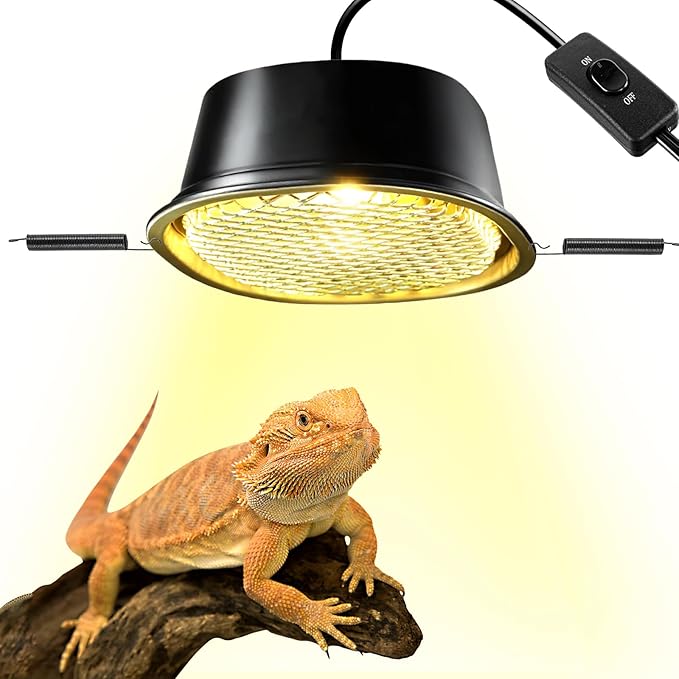 G9 Reptile Heat Lamp Combo Kit- 50W UVA Basking Bulb & Low Profile Tank Hood by CAVACHEWReptileSupplies