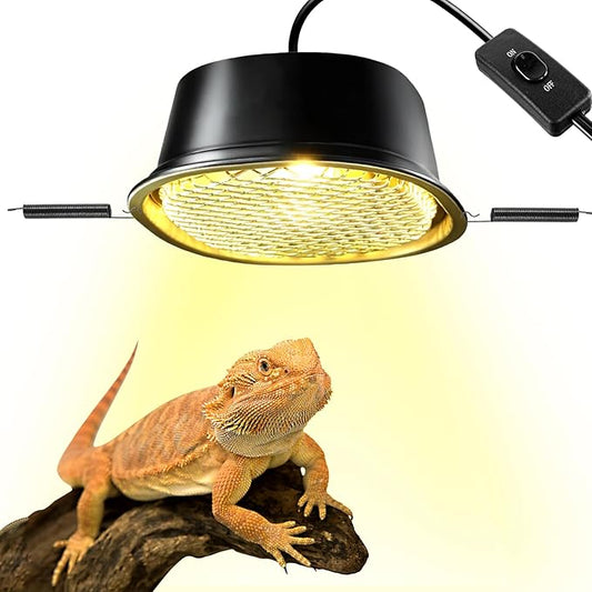 G9 Reptile Heat Lamp Combo Kit- 50W UVA Basking Bulb & Low Profile Tank Hood by CAVACHEWReptileSupplies