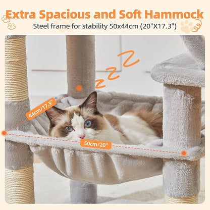 Taoqimiao Cat Tree 57.5-Inch, Cat Tower - Image 4