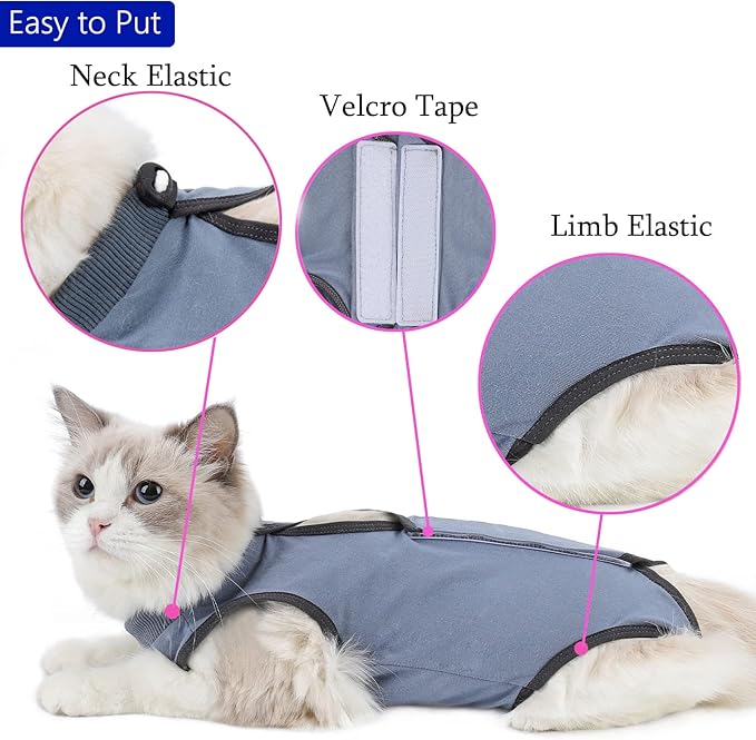 kzrfojy Cat Surgery Recovery Suit Cat Onesie - Image 3