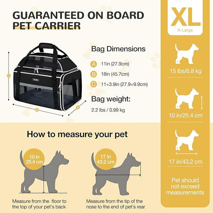 Lekereise Top-Expandable Pet Carrier 18x11x11Inch Delta American United Airline - Image 3