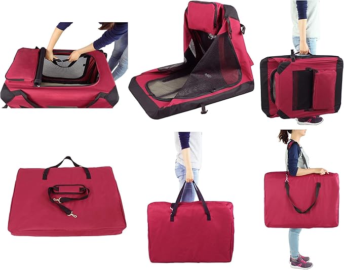 EliteField 3-Door Folding Soft Dog Crate - Image 4