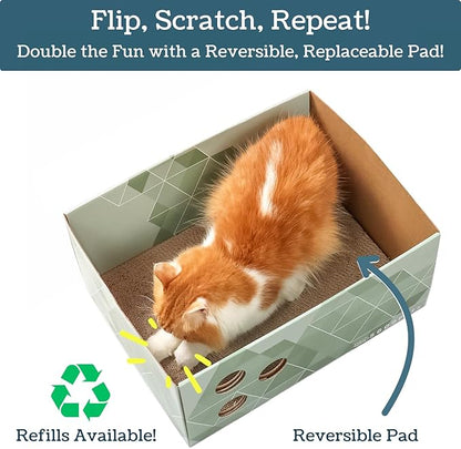 5609PETS Cat Scratching Box, Extra Large Refillable Double-Sided Scratch Pad - Image 3
