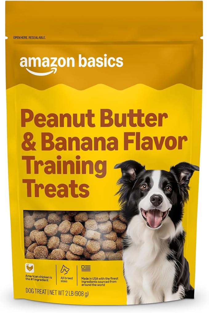 Amazon Basics Peanut Butter & Banana Flavor Training Treats by AmazonBasics