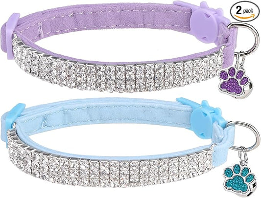 EXPAWLORER Soft Velvet Safe Cat Collars by EXPAWLORER