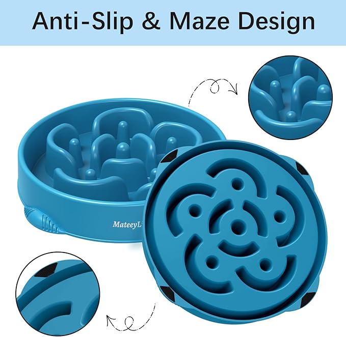 MateeyLife Large Slow Feeder Dog Bowls, Anti-Choking Puzzle Dog Food Bowls - Image 4