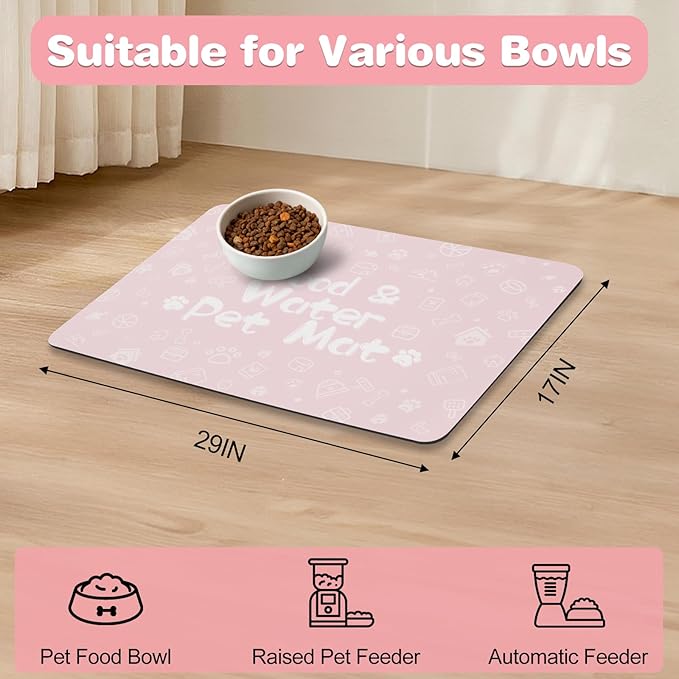 Pet Feeding Mat, Dog Cat Mat for Food and Water, Dog Bowl Waterproof Placemat - Image 7