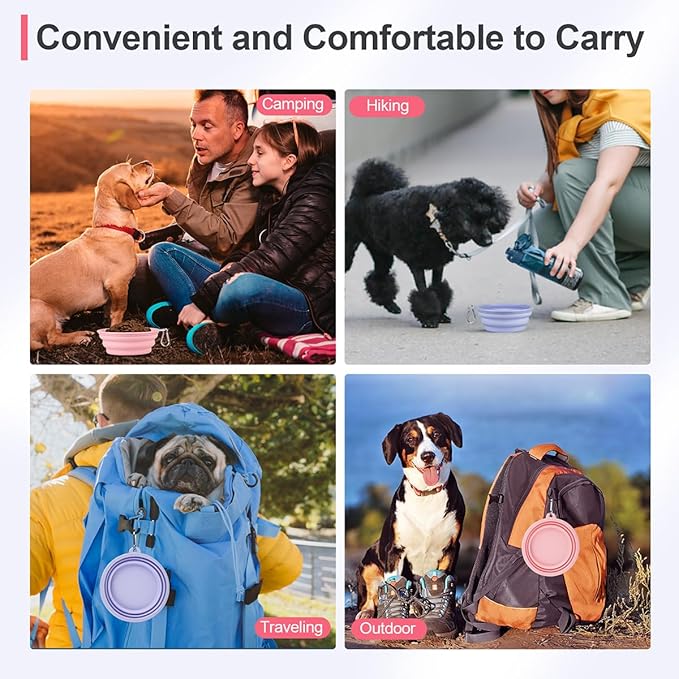 Kytely Collapsible Dog Bowls Medium, Portable Pet Water Food Bowl - Image 3