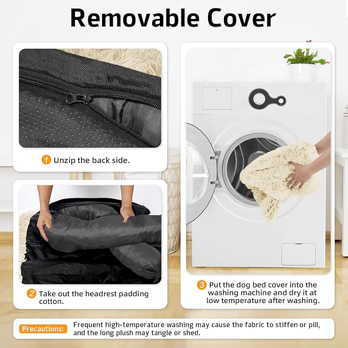 Calming Dog Bed Fluffy Plush Dog Mat - Image 4