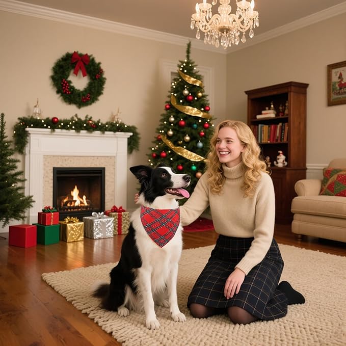 Christmas Dog Bandanas 2 Pack, Holiday Dog Bandanas - Image 5