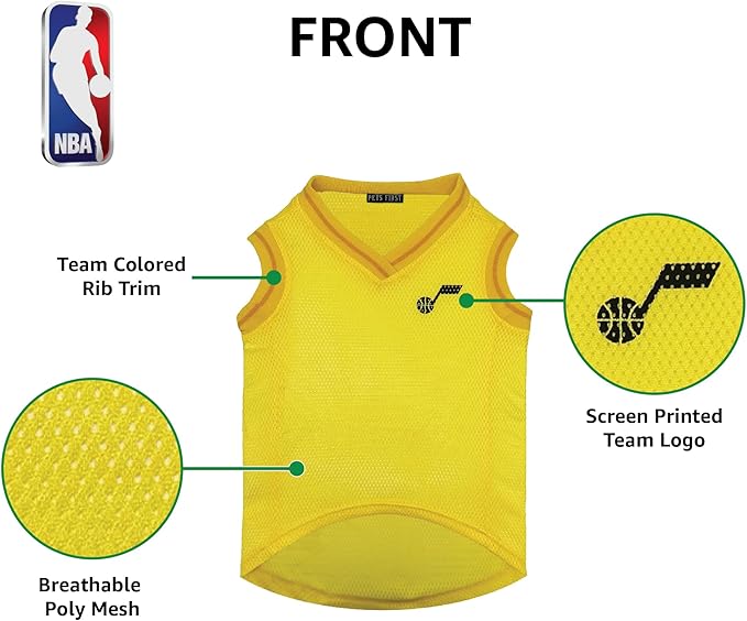 Pets First NBA Utah Jazz Dog Jersey, Medium- Tank Top Basketball Pet Jersey - Image 6
