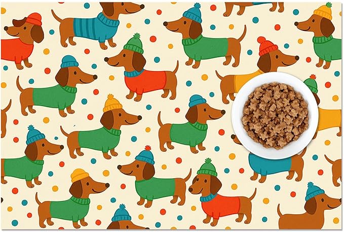 HOMETITUTE Dachshund Dogs Pet Food Mat Spill-Proof Pet Feeding Mat - Image 8