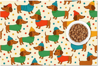 HOMETITUTE Dachshund Dogs Pet Food Mat Spill-Proof Pet Feeding Mat - Image 8
