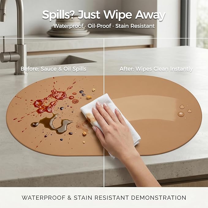 Premium Thick Silicone Placemat，Heat & Oil Resistant, Non-Slip Table Mat - Image 5
