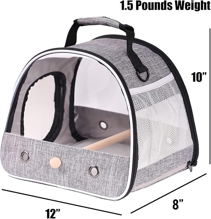 Small Bird Travel Carrier, Portable Bird Travel Cage - Image 2