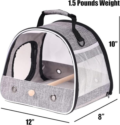 Small Bird Travel Carrier, Portable Bird Travel Cage - Image 2