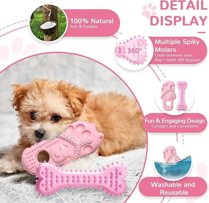 Puppy Chew Toys 6 Pack for Small Dogs, Teething Toys for Puppy Easy Clean - Image 2