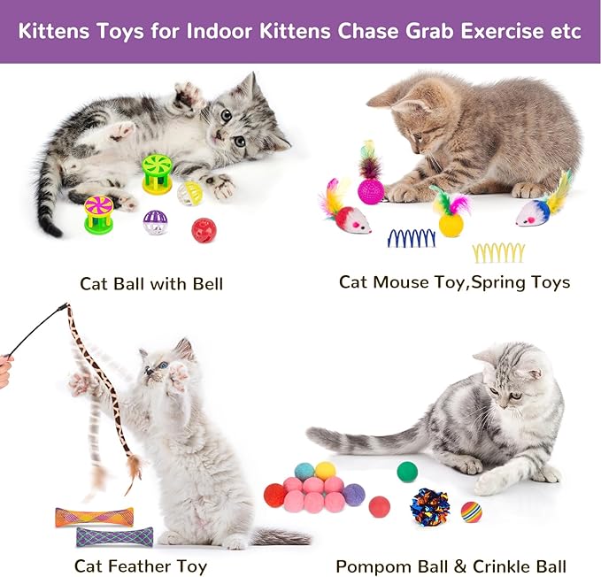 Retro Shaw 33 Pack Cat Tunnel Toy Set - Image 6