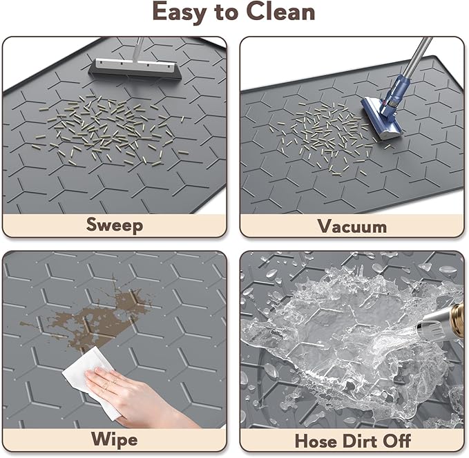 Garoopion Cat Litter Box Mat, Large 34.05×22.5 inch Cat Litter Mat, Waterproof - Image 4