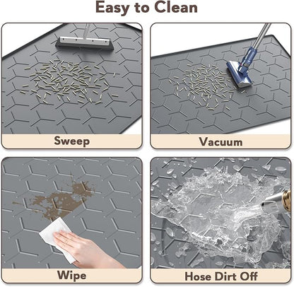 Garoopion Cat Litter Box Mat, Large 34.05×22.5 inch Cat Litter Mat, Waterproof - Image 4