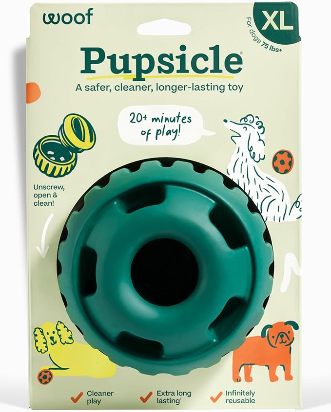 WOOF Pupsicle - Long-Lasting Interactive Dog Ball Toy to Keep Your Pup Busy and by Woof
