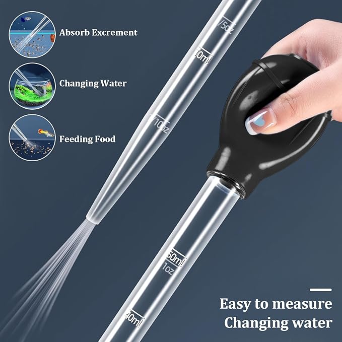 Fish Tank Cleaning Waste Remover, 30ml Dropper Pipette - Image 4