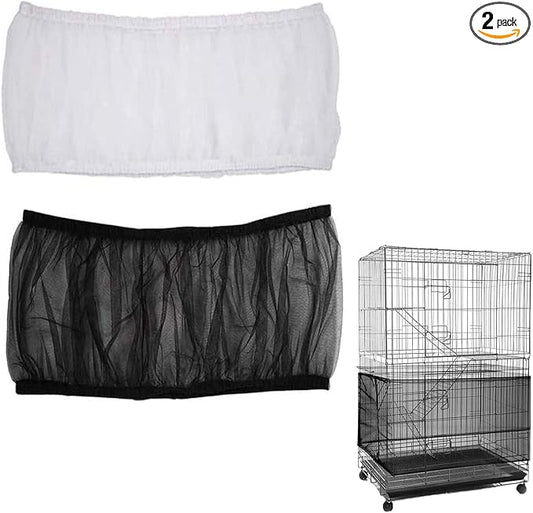 ISMARTEN Bird Cage Seed Catcher, Airy Gauze Bird Cage Cover Seeds Guard by ISMARTEN