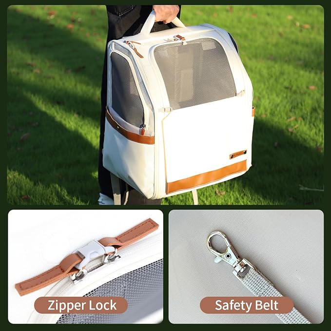 Large Cat Carrier Backpack, Shaded Small Dog Backpack - Image 6