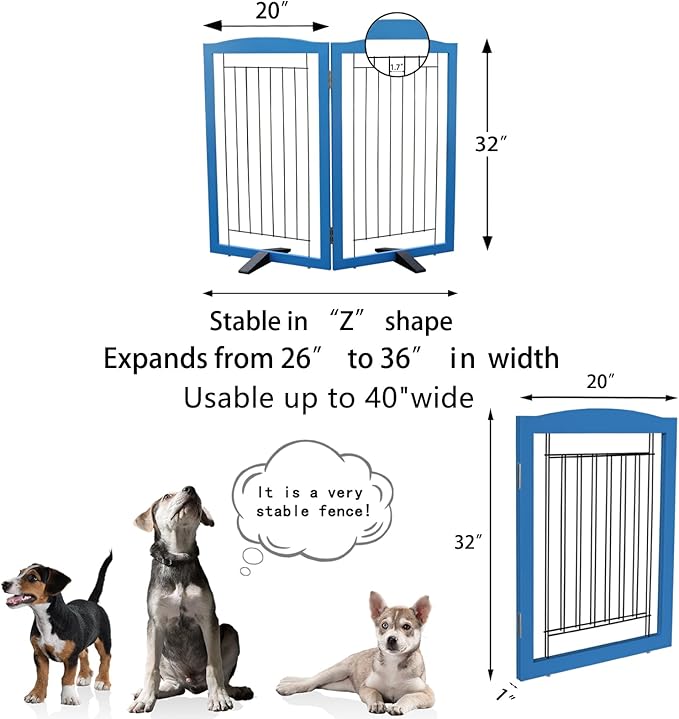 ZJSF Freestanding Dog Fence Indoor, Foldable Dog Gate - Image 7