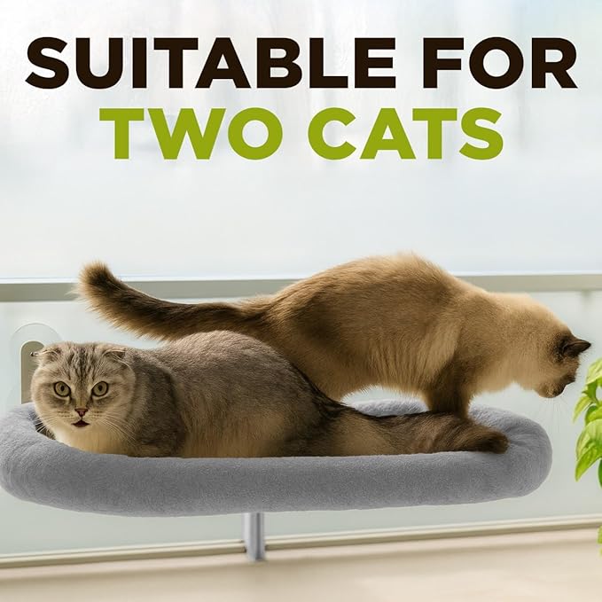 Cat Window Perch – Strong 6 Suction Cup Foldable Cat Hammock Bed - Image 4