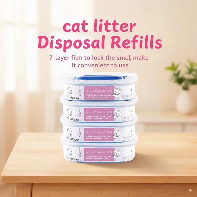 4 Pack 28FT Cat Litter Refill Cartridge, Compatible - Image 2