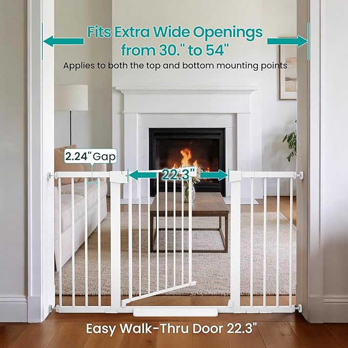Cumbor 30-54" Extra Wide Baby Gate - Image 2