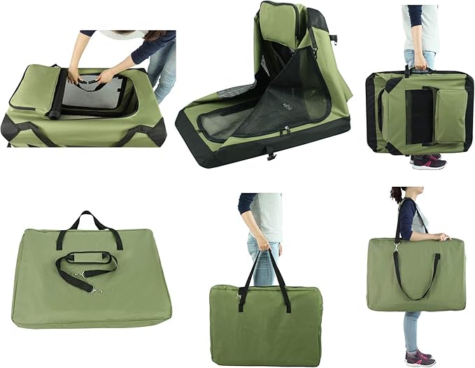 EliteField 3-Door Folding Soft Dog Crate - Image 4