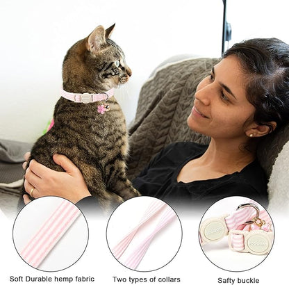 2 Pack Pink Purple Cat Collars Breakaway - Image 2
