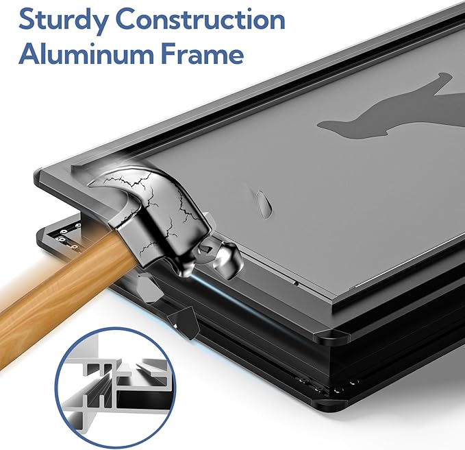 XL Full Enclosed Magnetic Flaps Dog Door, Rustproof Aluminum Alloy Frame - Image 3